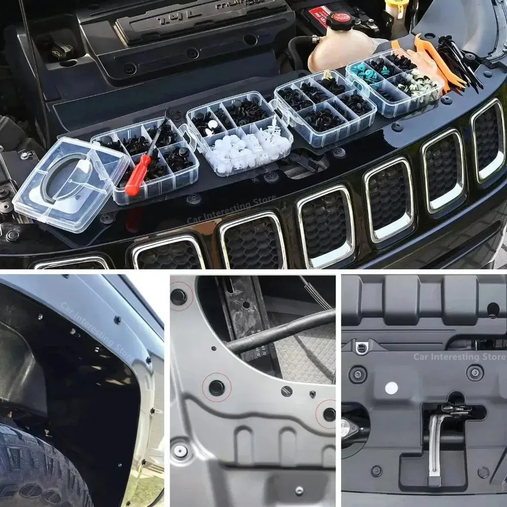800pcs-100Pcs Car Fastener Clip Kit Fender Rivet Clips Auto Body Push Retainer Pin Rivet Bumper Door Trim Panel Retainer Repair